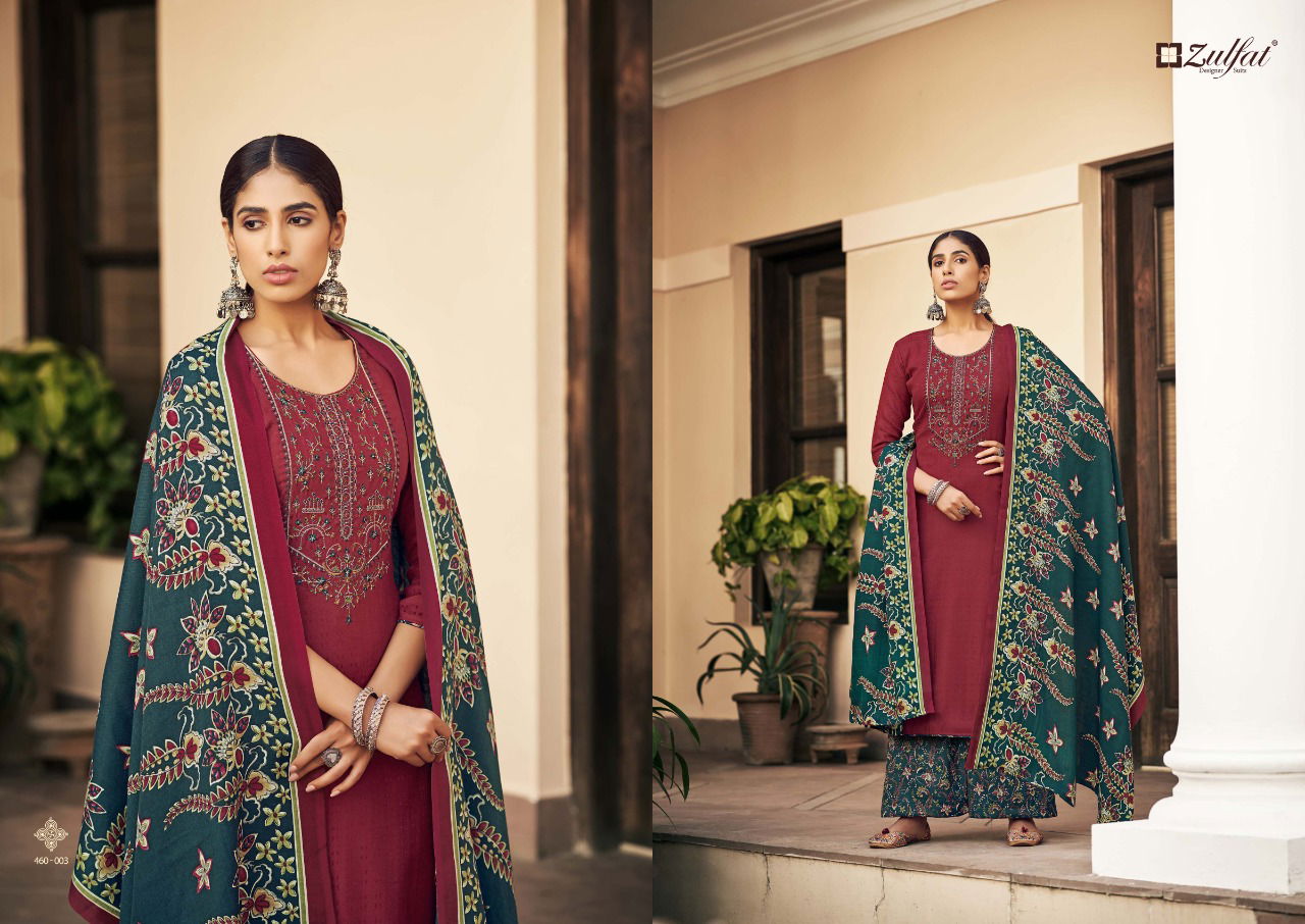 Zulfat Sohni Festive Wear Pashmina Whole Sale Dress Material Collection 